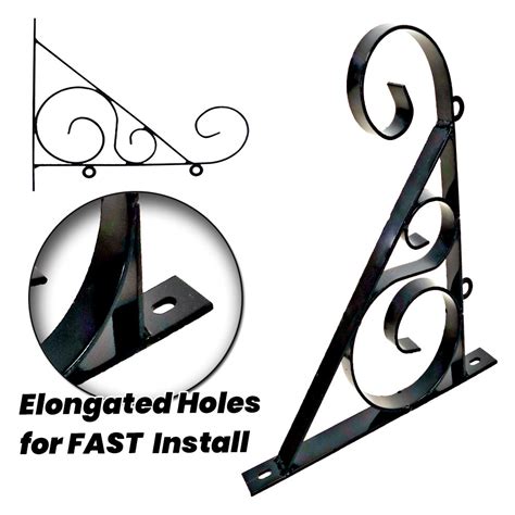 12 inch metal scroll brackets and double sided signs|metal craft sign brackets.